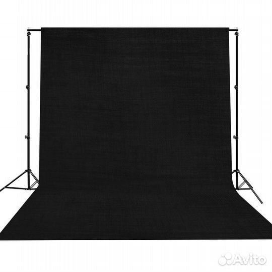 Фон тканевый B-98 (180х280см) чёрный