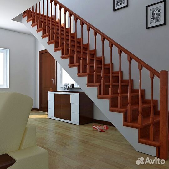 Лестница на металлокаркасе