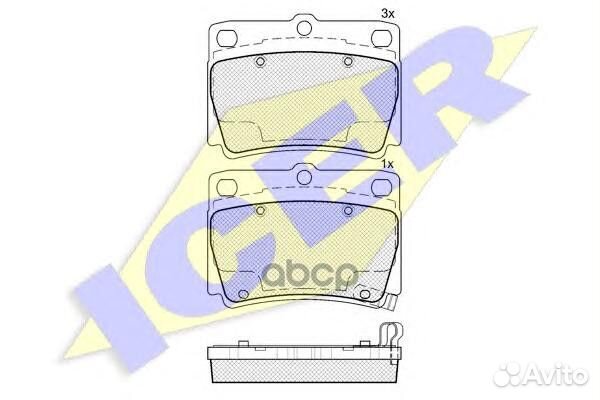 Колодки торм.дисковые задн. 181719 Icer