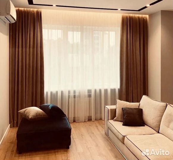 Штора из вуали молочного цвета 700х290