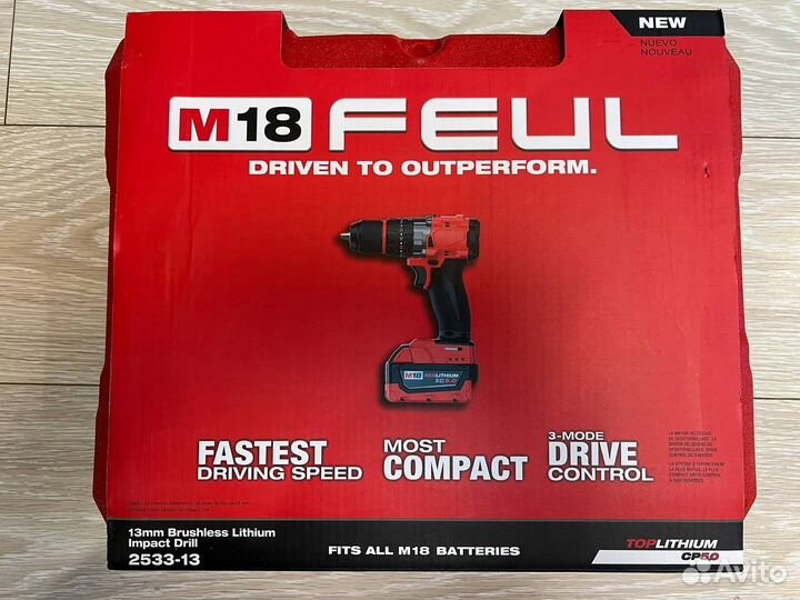 Бесщеточный шуруповерт milwaukee 18v с мощным АКБ