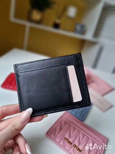Картхолдер Miu Miu натуральная кожа