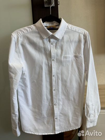 Рубашка белая на мальчика 152 158