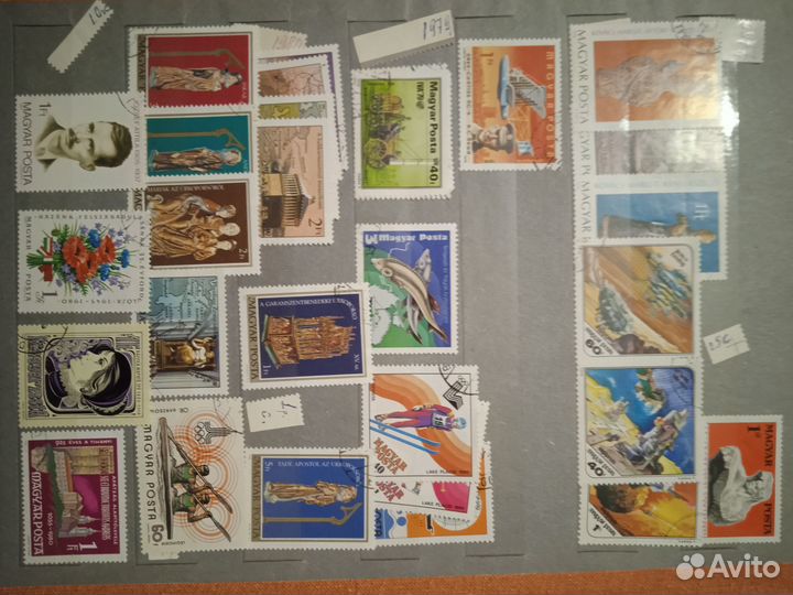 Почтовые марки Венгрии и Чехословакии