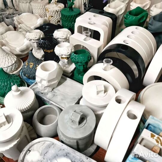 Кашпо из гипса