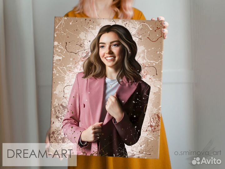 Портрет по фото на холсте Dream-art/Масло/В образе