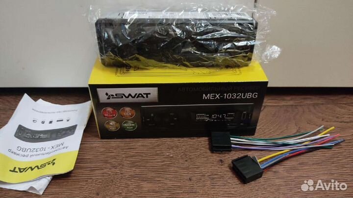 Новая магнитола swat с USB, RCA