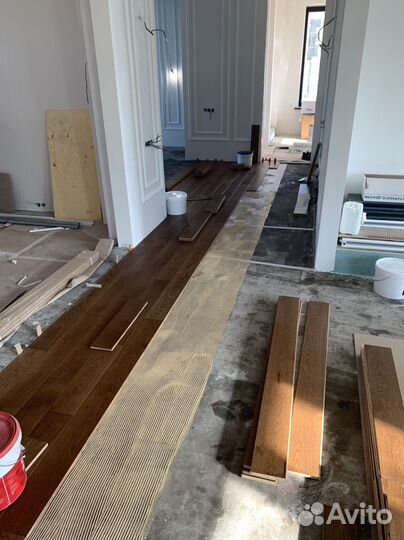 Монтаж Укладка ламинат линолеум паркет кварцвинил