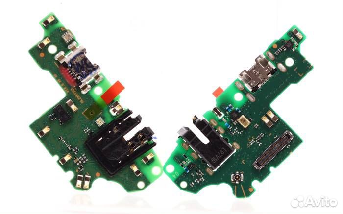 Шлейф Honor 10 Lite/P SMART 2019 (плата) + разъем