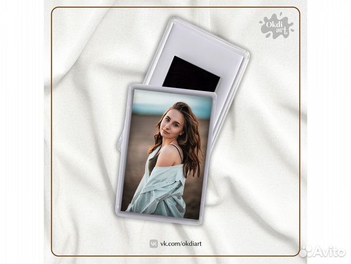 Магниты акриловые прямоугольные