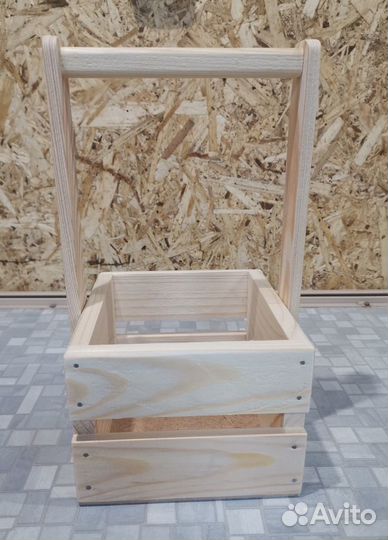 Ящик деревянный подарочный с ручкой