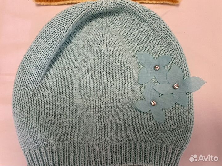 Легкие шапочки для девочки 2-4 года