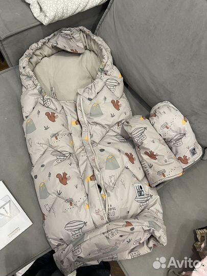 Зимний конверт в коляску leokid