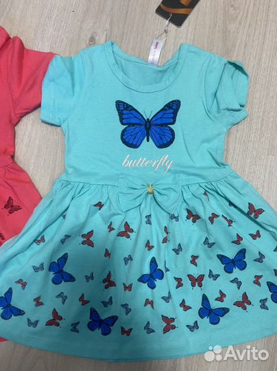 Платье бабочки новое 92,98,110