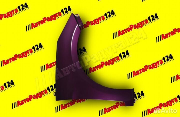Крыло Hyundai Solaris (2011-2017) переднее правое Фиолетовый перламутр (PXA) (Без повторителя)
