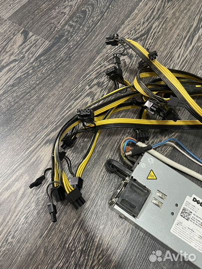 Блок питания Dell 1400w Для Майнинга 6 Видеокарт