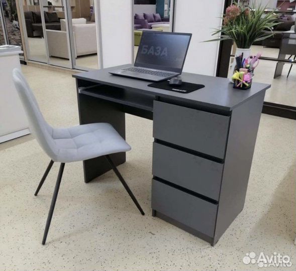 Стол письменный Мори мс-6 Графит стиль Икеа