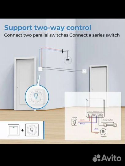 Умное реле Wi-Fi Mini 16A / mini switch smart