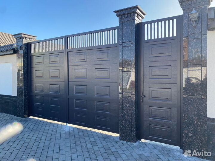 Двустворчатые ворота 4000*2200 Алютех