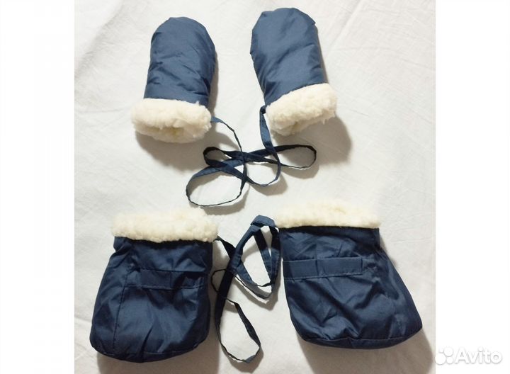 Варежки + сапожки на шнурке для малыша