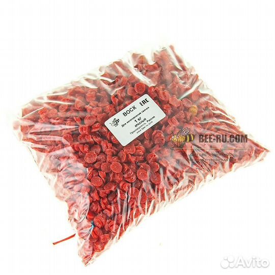 1000 гр. Воск для изготовления свечей красный куск