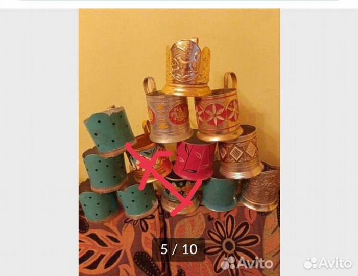 Подстаканники СССР много