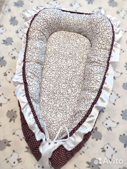 Кокон гнездышко двусторонний для новорожденных