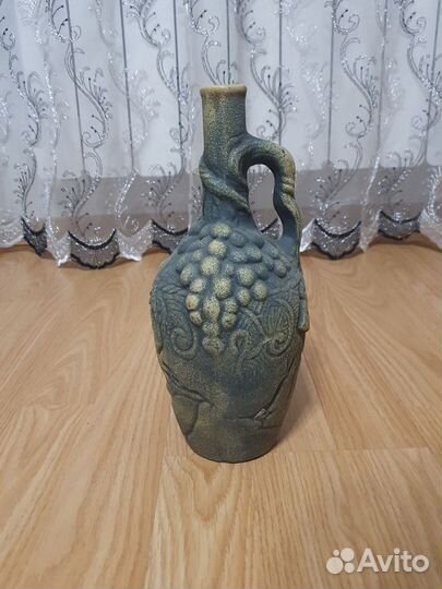 Керамическая бутылка от вина для декора