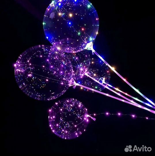 Прозрачные светящиеся шары баблс