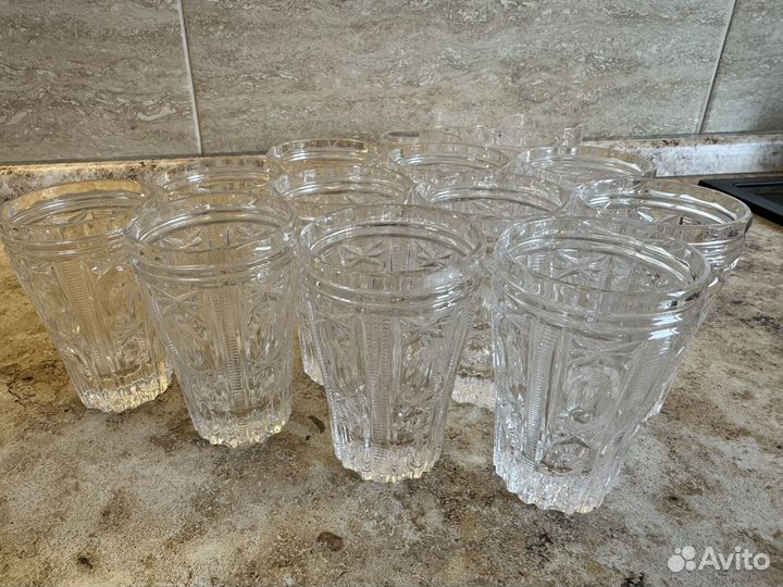 Набор хрустальных кружек и стаканов СССР