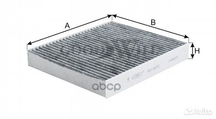Фильтр салона угольный 114 сfc AG GW ford C/S-M