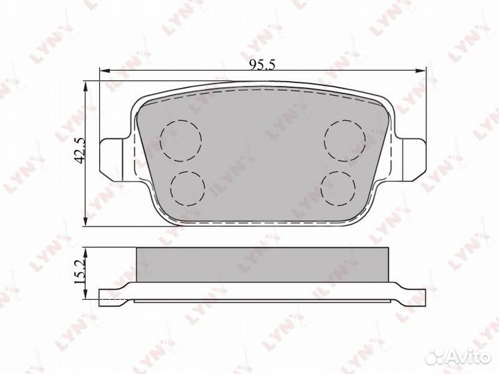 Колодки дисковые lynxauto BD-3005
