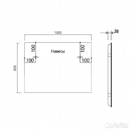 Зеркало Vincea 100х80 c подсветкой