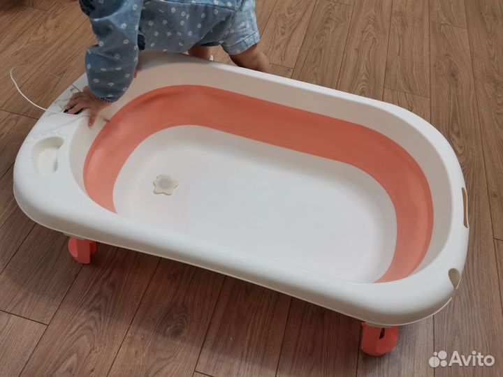 Ванночка для купания складная с термометром