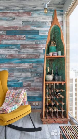 Шкаф для вина из лодки малый массив тик Бали Индон