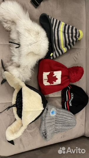 Шапка детская кожаная утепленная с отделкой мехом