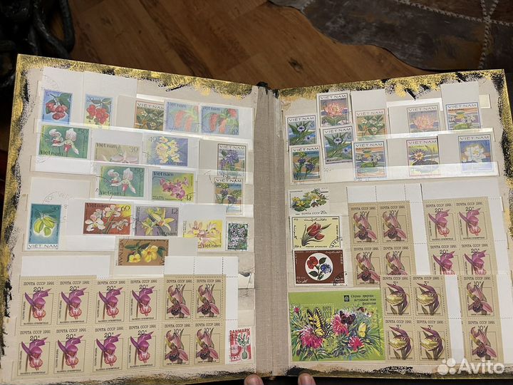 Альбом с марками флора