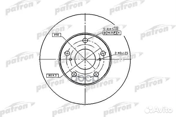 Диск тормозной передн lexus: ES 91-97, ES 96-01