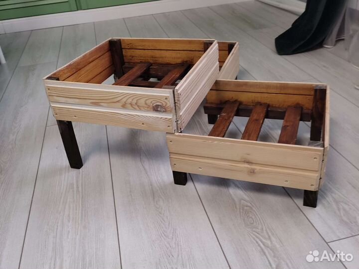 Подставка для цветов напольная деревянная