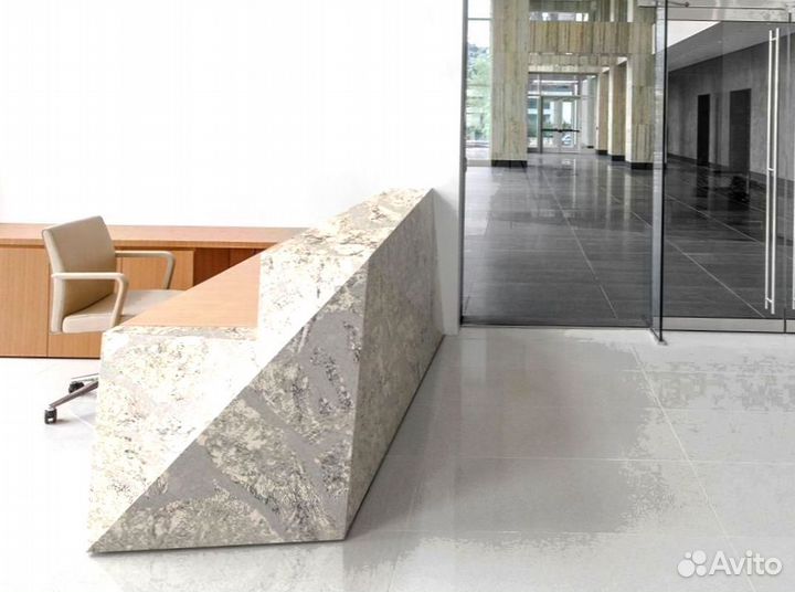 Барная стойка для приемной из искусственного камня