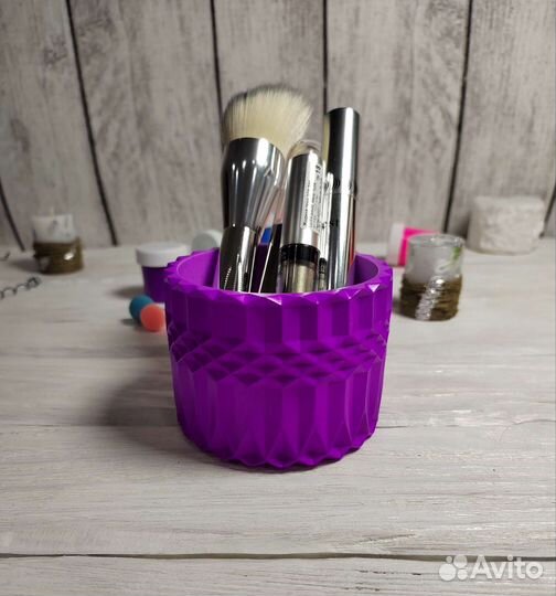 Гипсовое кашпо, подставка.Фиолет