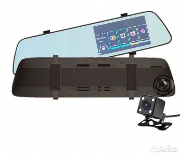 Автовидеорегистратор зеркало+камера заднего вида