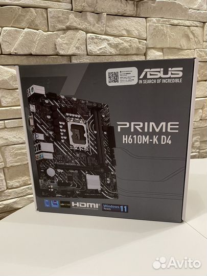 Материнская плата asus prime H610M-K D4