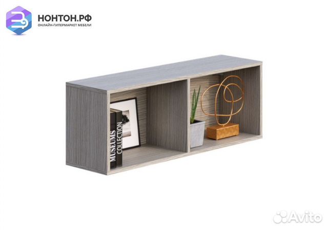 Полка навесная Мийа-3А ясень шимо светлый