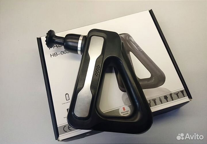 Перкуссионный массажер новый 8 насадок, 32 режима