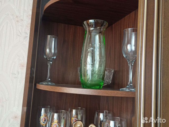 Ваза для цветов СССР из цветного стекла