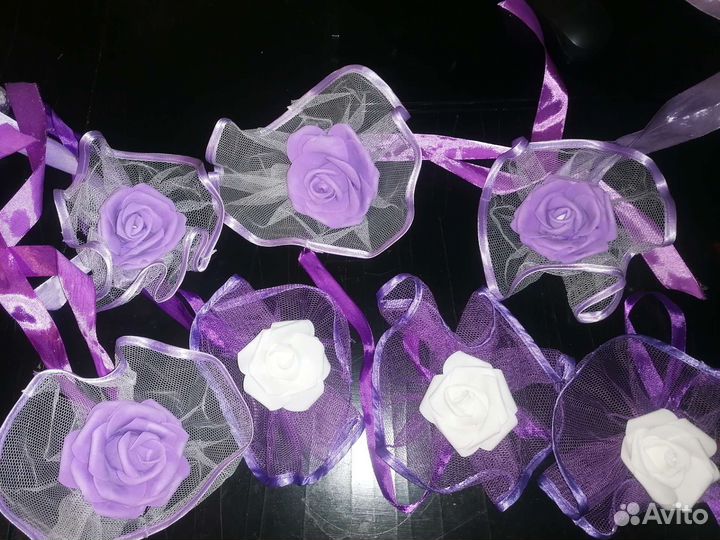 Свадебное украшение на машину