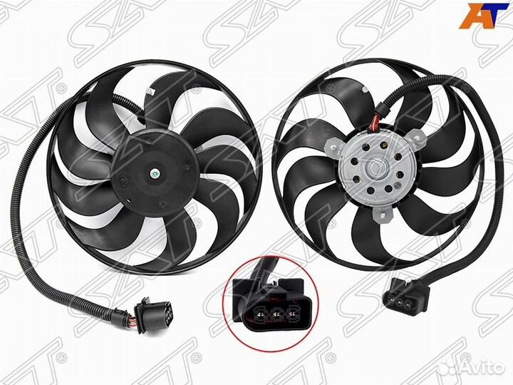 Вентилятор радиатора audi A3 96-03/skoda fabia 99
