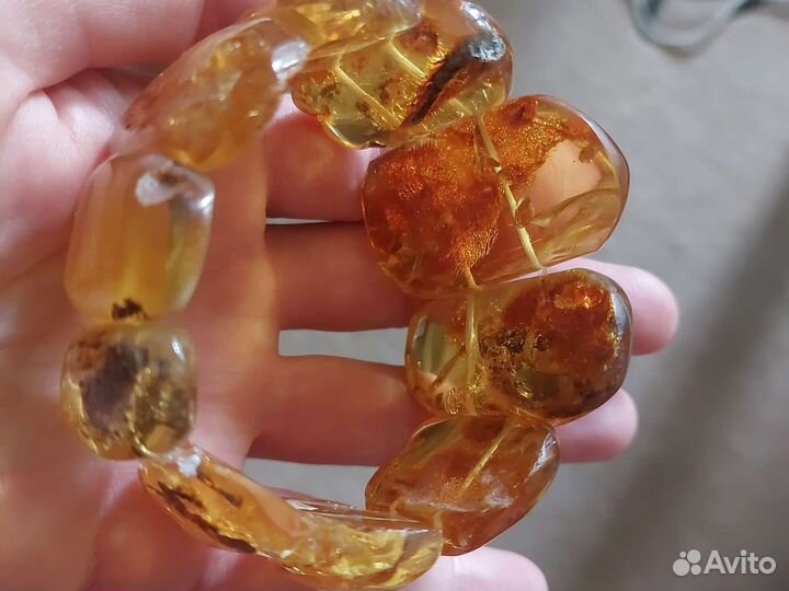 Натуральный янтарь. Браслет. Ожерелье