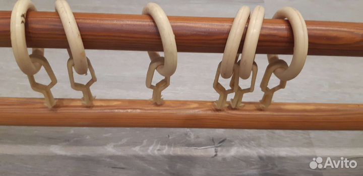 Гардина для штор из дерева двойная длина 1,50